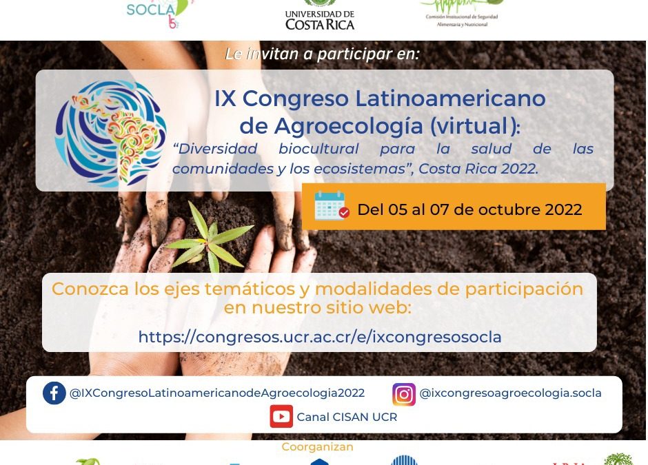 Congreso SOCLA 2022 facilitará intercambio de saberes, experiencias y prácticas desde la Agroecología y la Diversidad biocultural