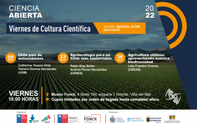 En el mes de las Fiestas Patrias destacamos la agricultura chilena en Viernes de Cultura Científica