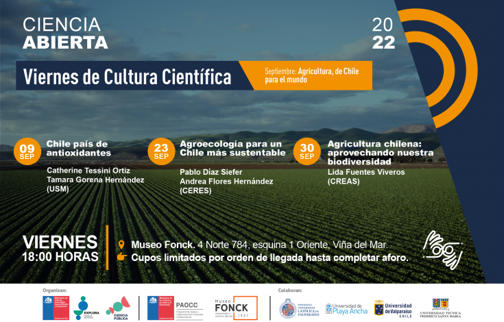 En el mes de las Fiestas Patrias destacamos la agricultura chilena en Viernes de Cultura Científica